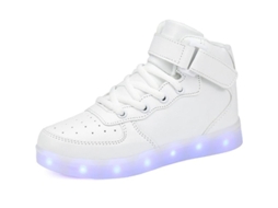 Tênis Para Crianças Com Luzes Led Tênis Para Crianças Meninos E Meninas Antiderrapantes Leve E Respirável 31 Blanco
