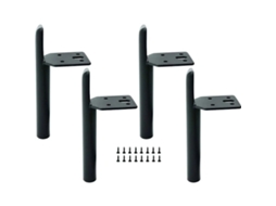 Pés Para Móveis, Em Metal, 15 Cm, Cor Preto, Com Parafusos, Para Mesas, Sofás, Camas
