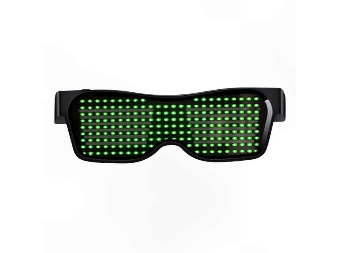 Óculos De Led Inteligentes Com Conectividade Bluetooth E Função Recarregável Via Usb Para Decoração Festiva. Iluminação De Pixel Dinâmica Persona