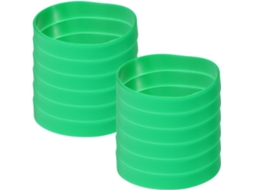100 Pulseiras Esportivas Flexíveis de Silicone Verde para Eventos Esportivos, Festivais e Dia de São Patrício.