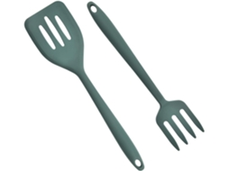 Conjunto De Espátula E Garfo Silicone Para Cozinhar