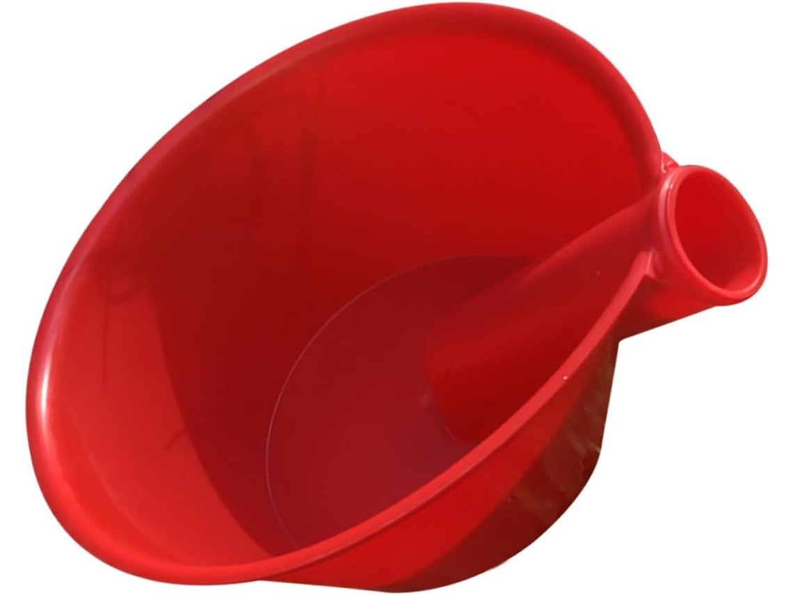 Concha De Rega De Plástico Vermelho De Grande Capacidade Com Cabo Ergonômico