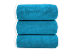 Toalha de Banho de Coral Fleece para Adultos, Macia e Altamente Absorvente, 3 Peças,azul Pavão,70x140cm GERTIZ