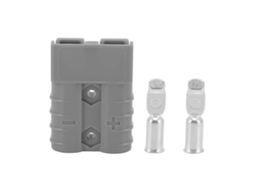 Conector De Corriente Alta 50a 600v De Doble Polo Para Panel Solar Sistema De Baterías Dual Gris