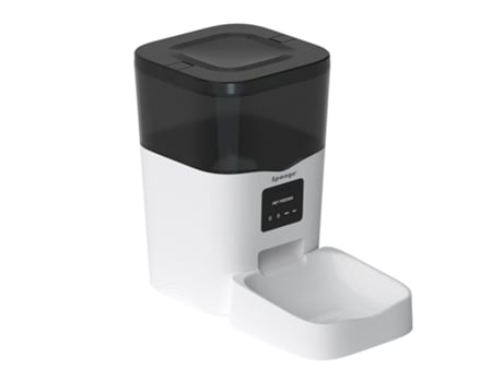 Comedouro Para Gato Sponge Branco Preto