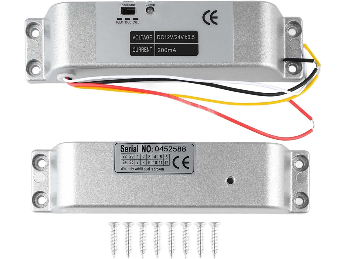 Fechadura Elétrica De Trinco, 12v A 24v, Fechadura Eletrônica De Liga Alumínio Para Sistema Controle Acesso E Segurança