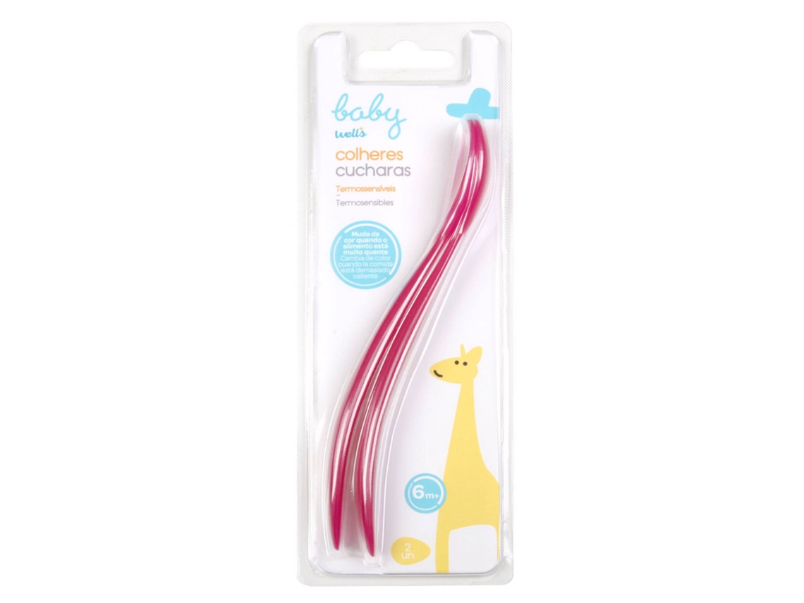 Colheres Termossensíveis Rosa BABY WELLS