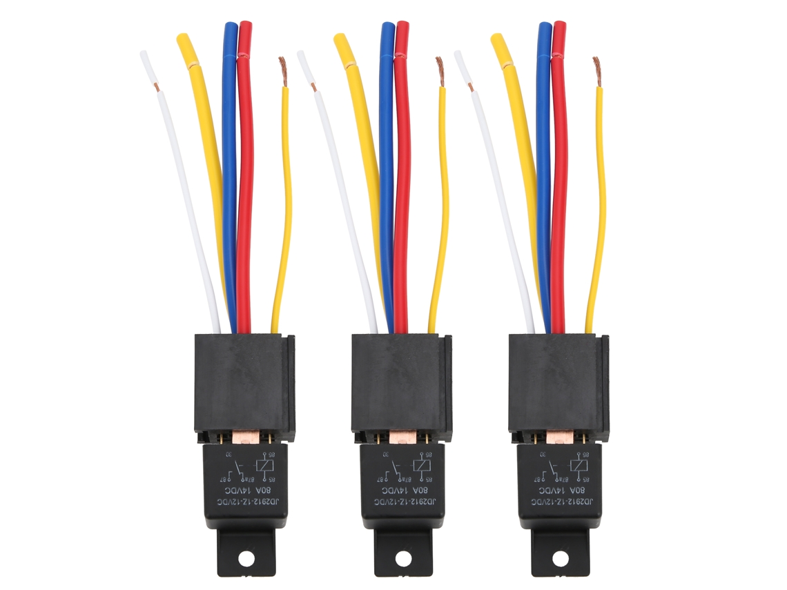 Relé Pisca Sinal Led 12v 80a 5 Pinos Impermeável Anti-vibração Para Carros E Motos