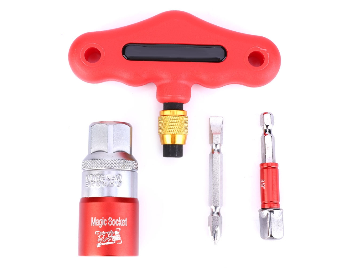 Kit Chave Universal 4pcs com Adaptador e Cabo T