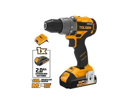 Furadeira Profissional Sem Fio 20v 1 Bateria Mp20v Sem Escova, Tolsen