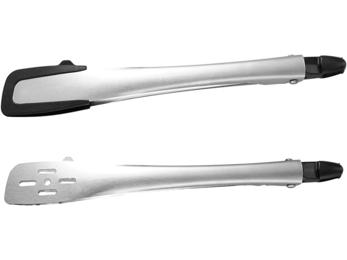 Conjunto De 2 Pinças Aço Inoxidável Com Cabos Poliestireno, Utensílios Duráveis Para Cozinhar, Grelhar, Assar E Fazer