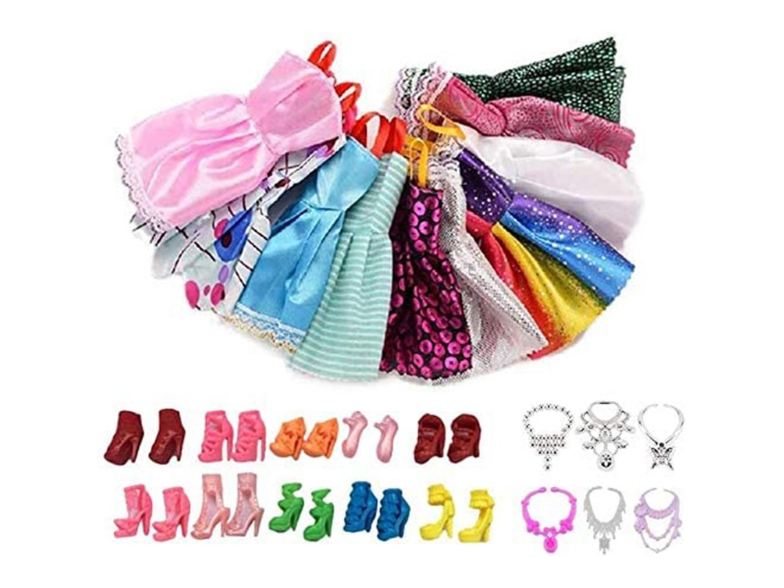 Vestido De Festa Com Acessórios Macios Para Bonecas Meninas