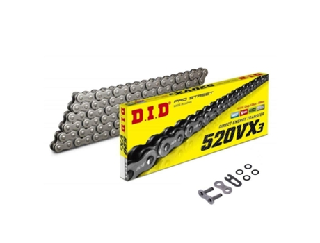 Corrente de Rolos de Motas D.I.D 520Vx3B&B X 116 Mail. Fj