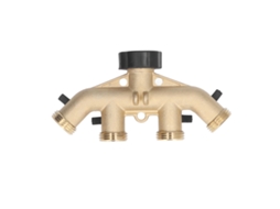 Laxiscreed Junção De Canos De Água Em Latão 3/4'' Com Saída De 4 Vias Para Mangueiras De Jardim