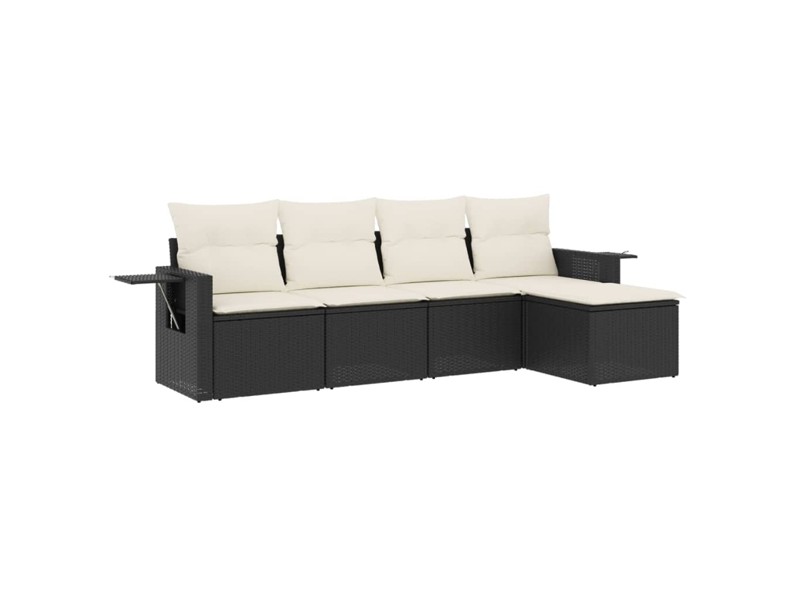 Garden Sofa Set, Garden Sofa Sets Vidaxl Preto Rattan / Vime (n/a)