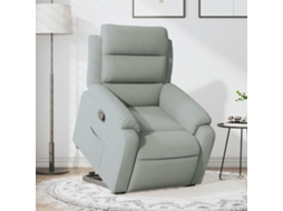 Vidaxl Poltrona Reclinável Elevatória Veludo Cinza-claro