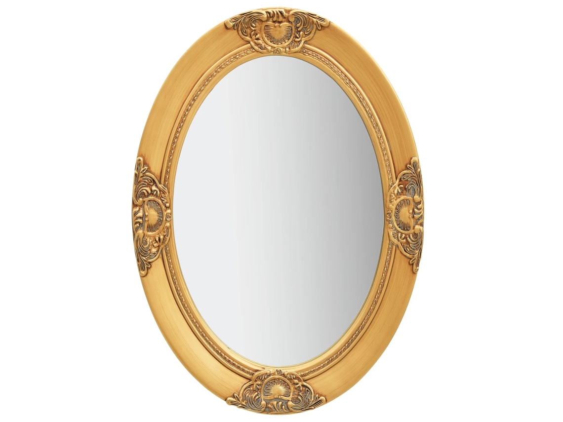 Wall Mirror, Wall Mirrors Vidaxl Ouro Madeira (50 X 70 Cm)
