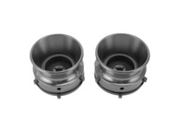 Aetheria 2pcs Adaptador Concentrador Nab 1/4 10 Polegadas Liga de Alumínio Universal para Studer Revox Akai Teac Cinza