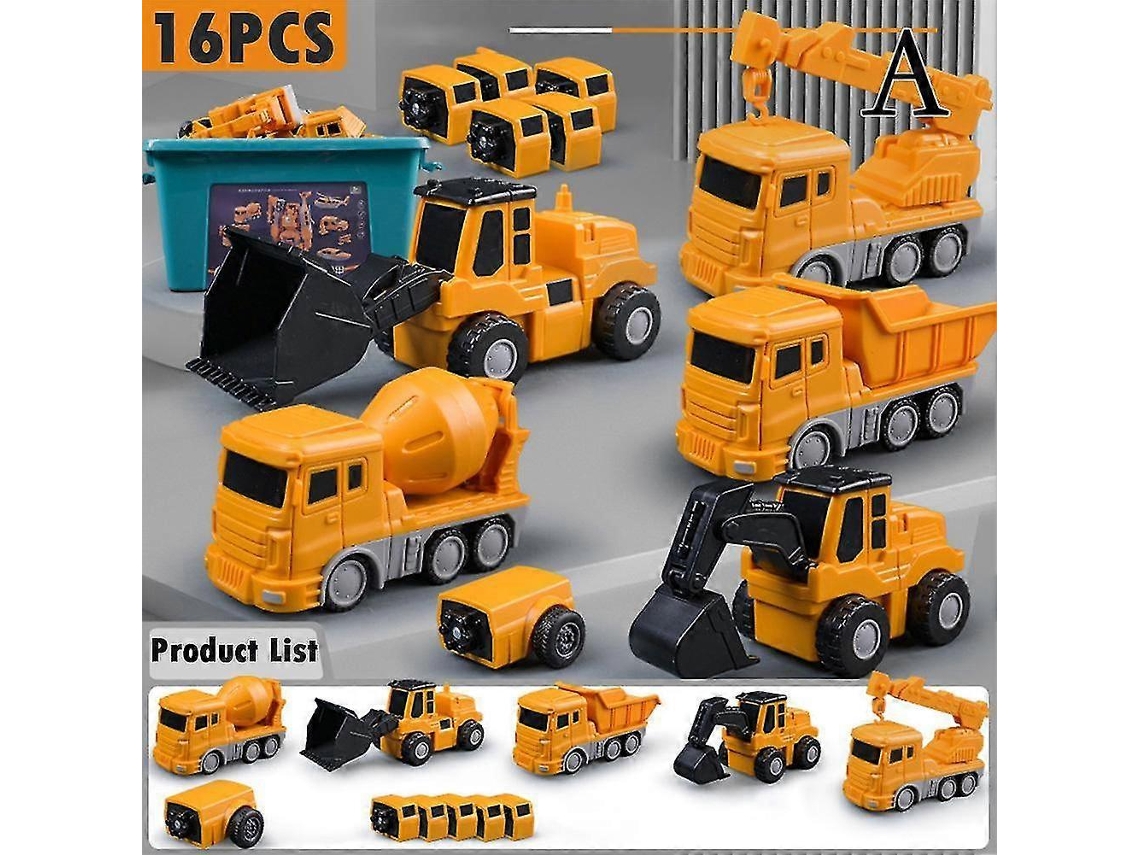 Carros De Engenharia De Transformação Magnética Brinquedos Montados Aquaforge