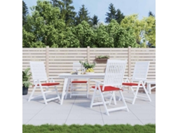 Vidaxl Almofadões P/ Cadeiras Jardim 4pcs 40x40x3 Cm Oxford Vermelho