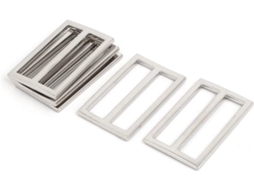 44mm X 27mm 2,5mm Alça Deslizante para Mala de Viagem, Cor Prateada, 5 Peças CHABERLU