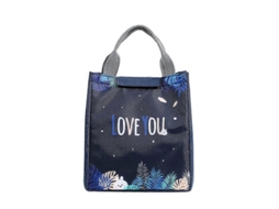 Bolsa para almoço portátil, prática, isolada e reutilizável, feita com papel alumínio Aquaforge.
