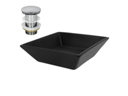 Lavatório ML-DESIGN (41 x 41 x 12 - Cerâmica - Preto)