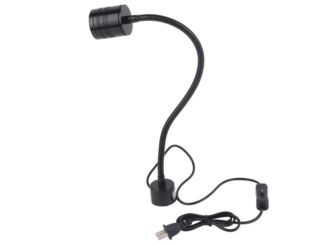 Rebe-luz De Trabalho Led De Pescoço De Ganso 5w Com Base Magnética Redonda Para Cnc
