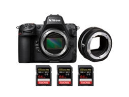 Z8 + Ftz Ii + 3 Sandisk 64gb Uhs ii 300mb/s Máquina Fotográfica Híbrida Full frame + Ebook “20 Dicas para Fotos Que Impressionam” NIKON