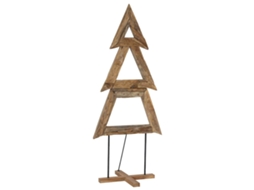 Conjunto 1 Árvore De Natal Vidaxl Castanho Madeira De Teca Maciça (181 Cm)