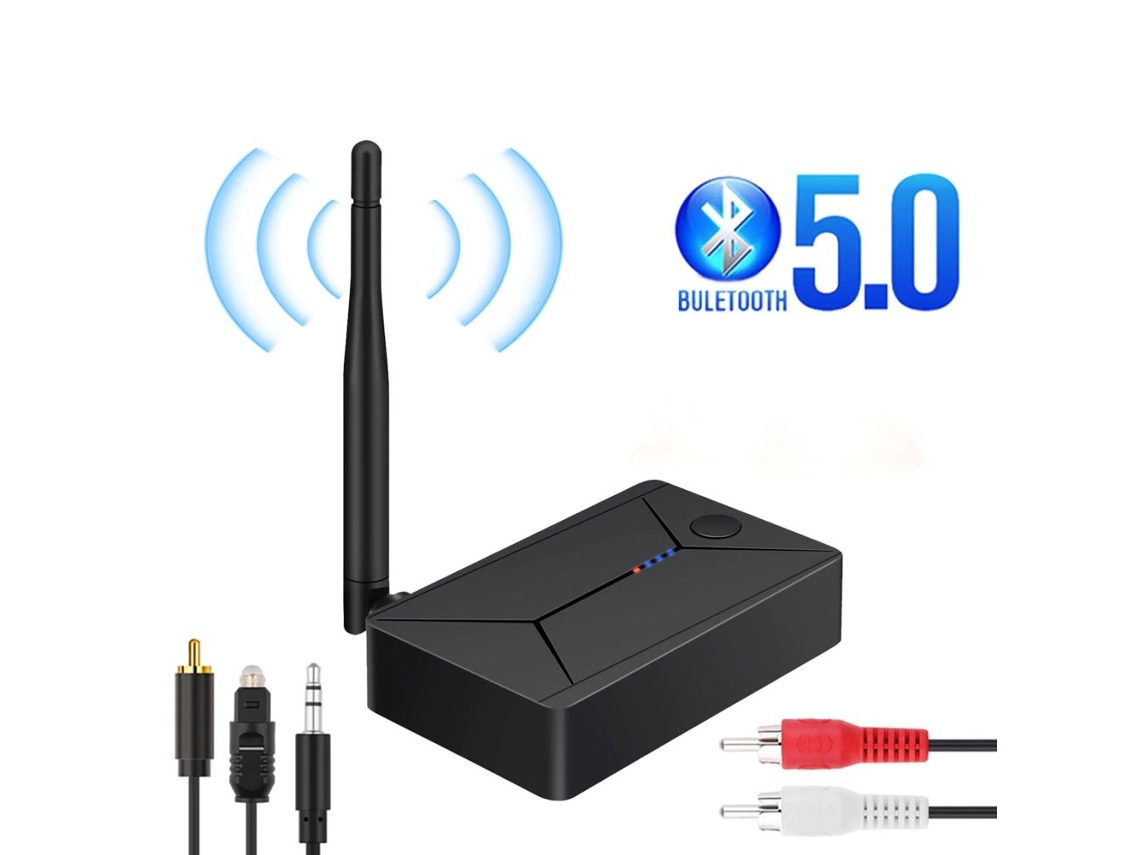 Transmissor Bluetooth de Áudio Digital Sem Fios de Fibra Óptica Coaxial / Toslink / 3.5Mm