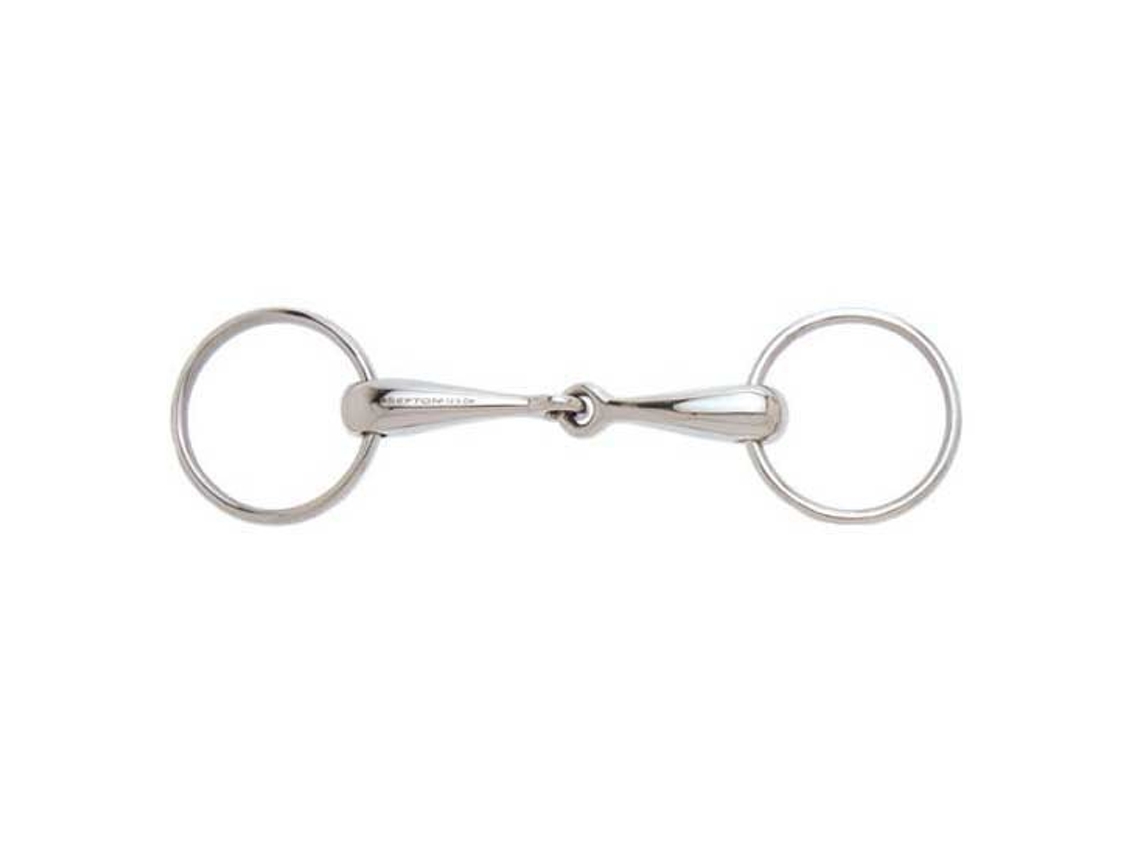 21 Mm Snaffle Grosso Sólido de Junta Única Prateado 12.5 Cmsefton