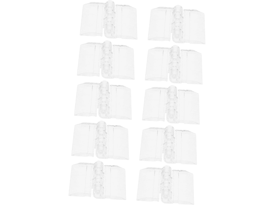 Conjunto De 10 Dobradiças Acrílicas Mini E Resistentes Para