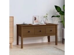 Vidaxl Mesa De Centro 102x49x55 Cm Pinho Maciço Castanho Mel