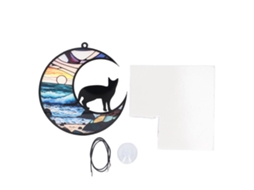 Ats colgante de Ventana de Vidrio Tintado Memorial para Gato Con Uv Impreso Acrílico Colorido Ornamento Tyu401