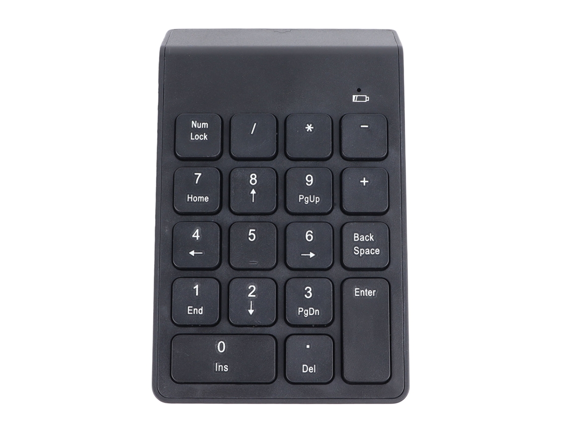 2026zentro-teclado Numérico Sem Fio Bt5.0 Preto 18 Teclas Bateria Compatível Amplamente Para Gaming Escritório Computador