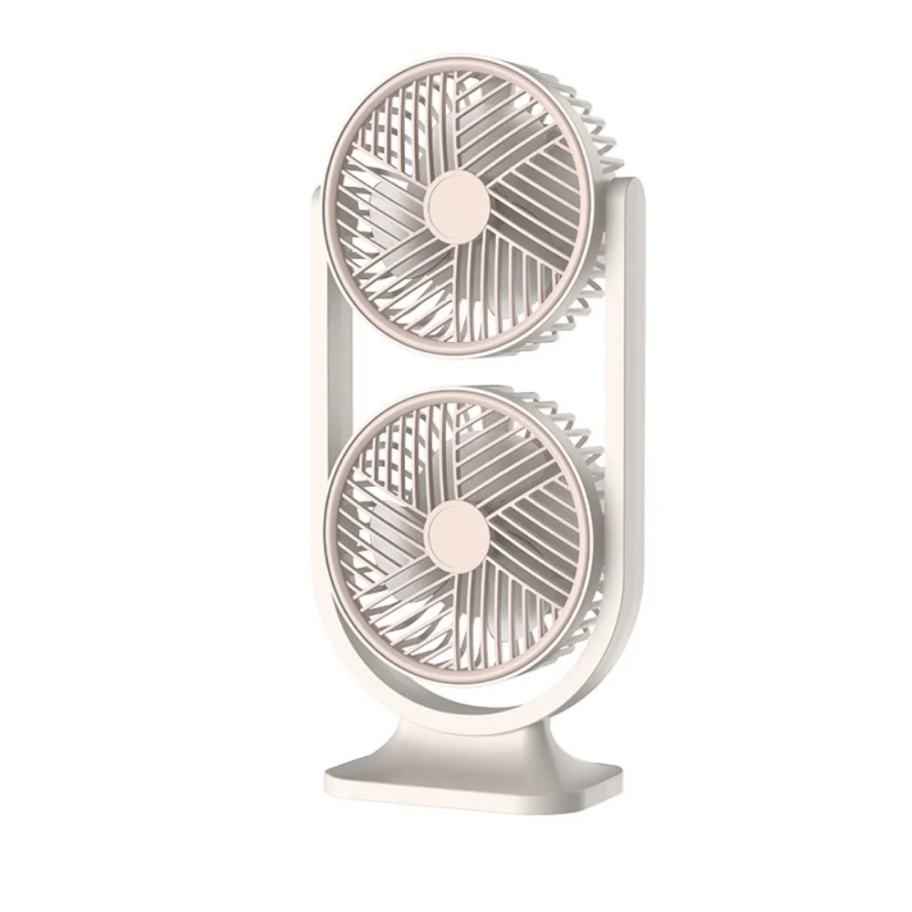 Ventilador de Mesa MDUG com 5 velocidades, duas cabeças, luz noturna e baixo ruído