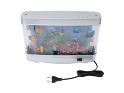 Luz Noturna Sensorial para Aquário com Imagens de Peixes, 220V, Plugue EU