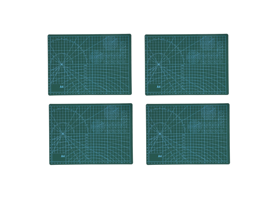 Tábua de corte em PVC auto-regenerativa para artesanato, costura e patchwork, tamanho A4 (4 unidades)