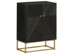 Conjunto 1 Aparador Vidaxl Preto Madeira (55 X 30 X 76 Cm)