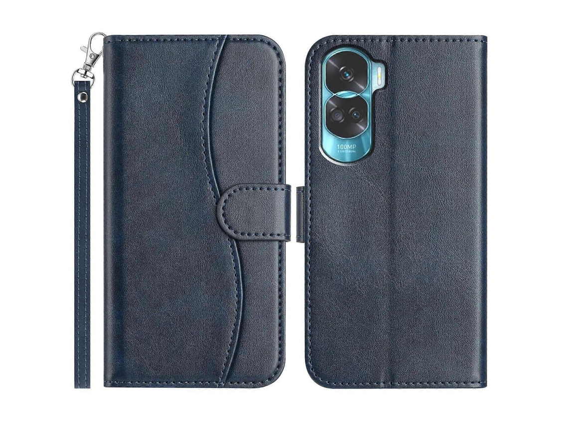 Capa De Couro Dupla Dobrada Em Formato De S Para Celular