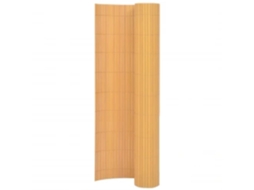 vidaXL Cerca de jardim dupla face 90x400 cm amarelo