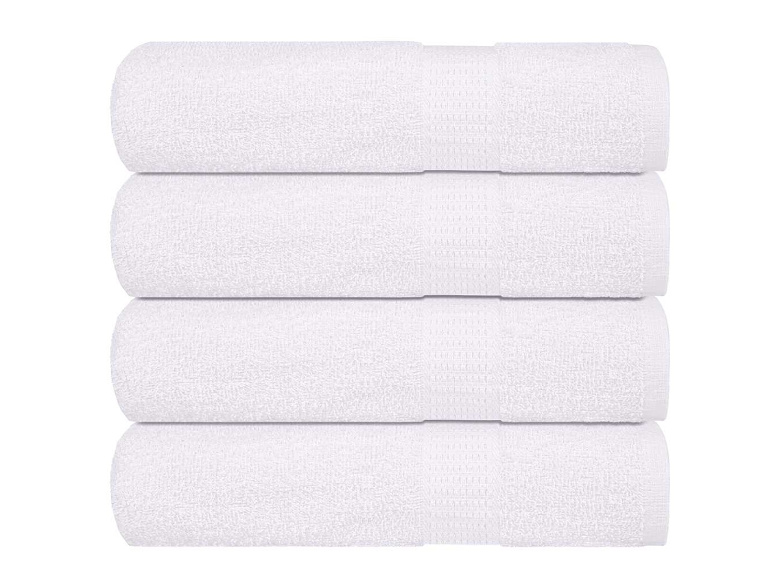 Vidaxl Toalhas De Banho Frogn 4 Pcs 100x150 Cm 360 G/m² Branco