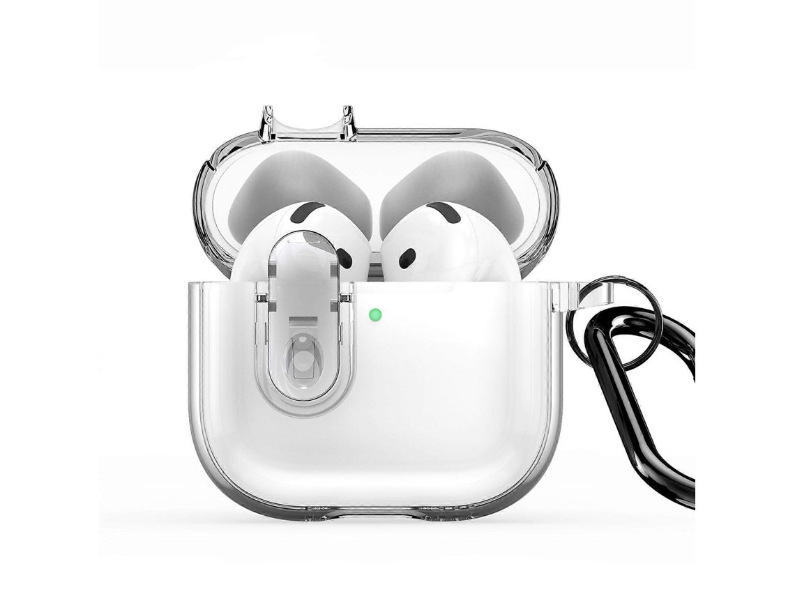 Estojo transparente dividido para fones de ouvido da série Dux Ducis Pecl com gancho para AirPods 4 GIECY