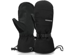 Luvas De Esqui Para Homem De Inverno, Com Isolamento Térmico, À Prova De Vento, Em Polar Impermeável, Compatíveis Com Ecrãs Tácteis.