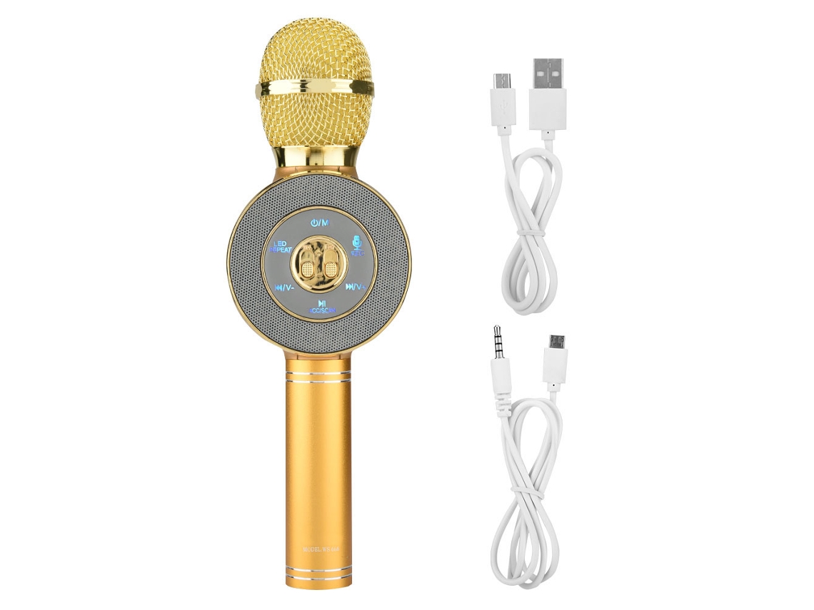 Microfone Bluetooth Sem Fio LAXISCREED Karaoke Música Estéreo