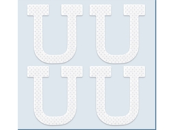 Patch de Correção de Unha Encravada em Forma de U 5 Folhas Branco