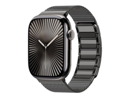 Bracelete para Apple Watch 42/41/40/38mm Aço Inoxidável Magnético com Formato I Cinza Titânio XIAOMOYU