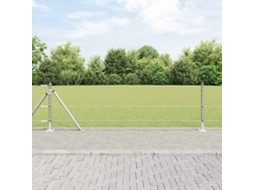 Vidaxl Cerca Hexagonal Com Base De Concreto 10 X 0,6 M Aço Galvanizado
