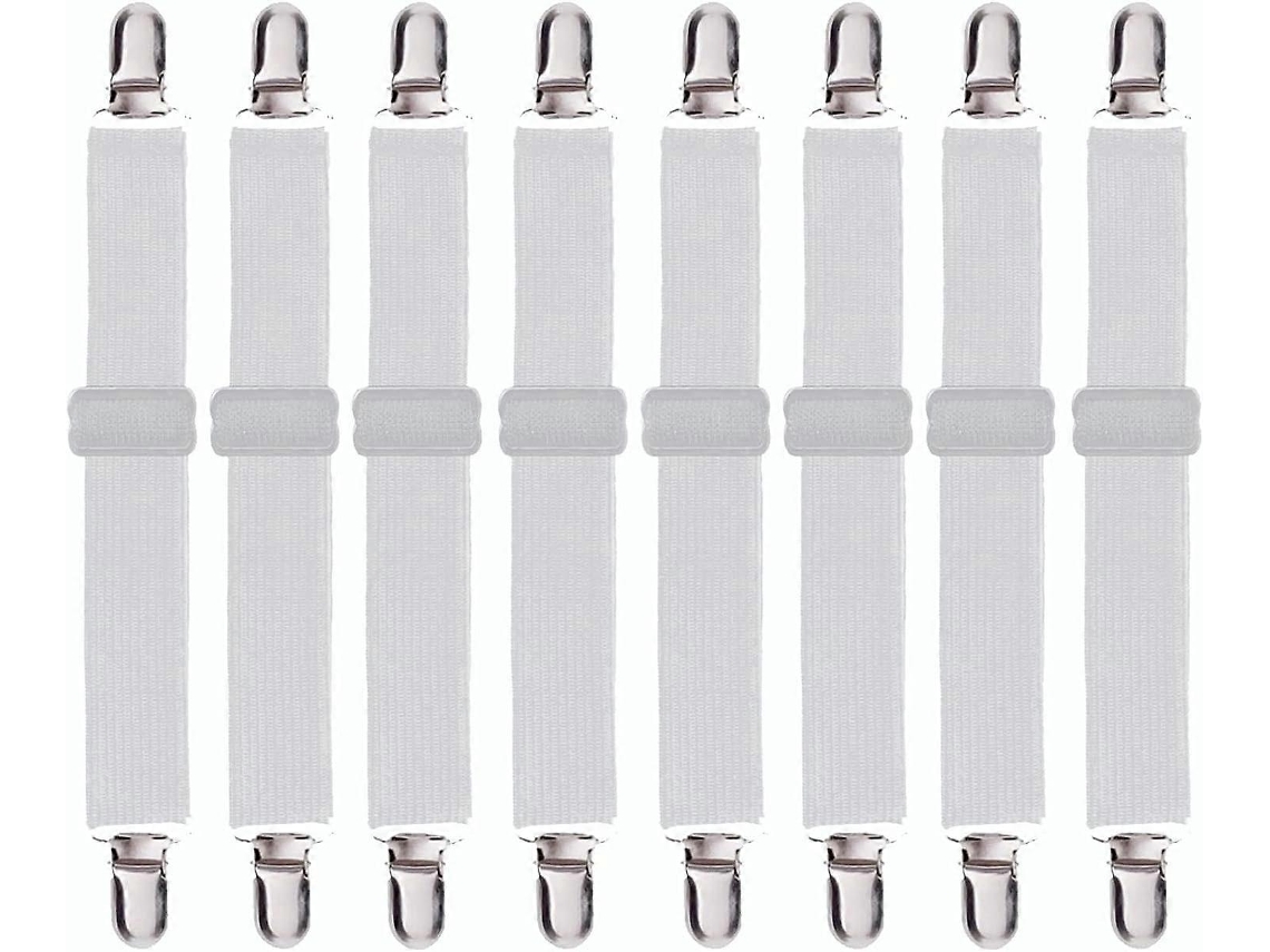 Maca De Lençóis Ajustável, Suporte De Alça De Lençóis Ajustável (branco) 8 Peças Db